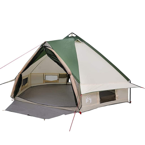 Teepee Zelt für 6 Personen, Grün/Weiß