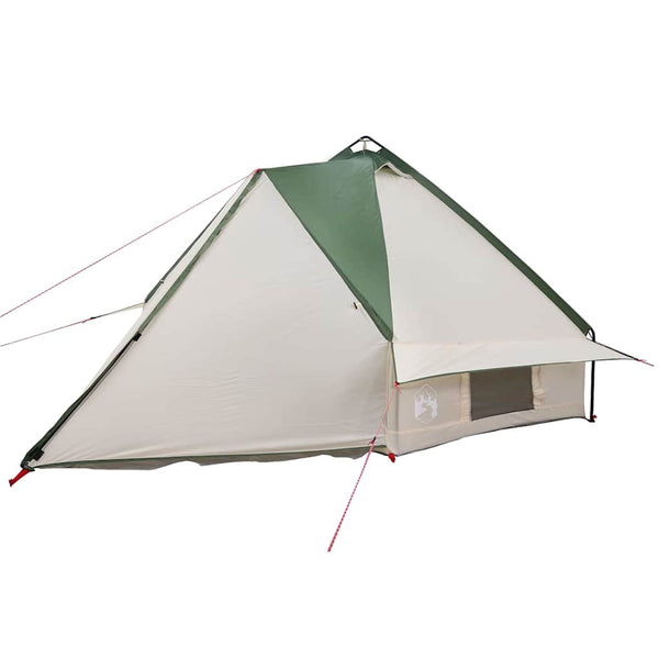 Teepee Zelt für 6 Personen, Grün/Weiß