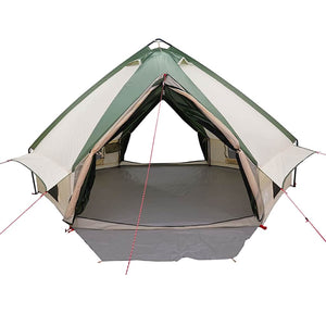 Teepee Zelt für 6 Personen, Grün/Weiß