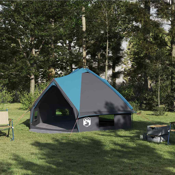Tipi Zelt für 6 Personen, Blau/Grau