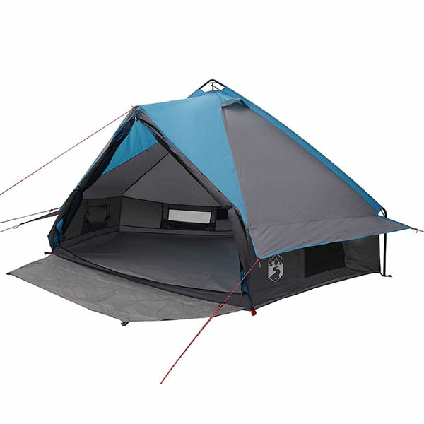 Tipi Zelt für 6 Personen, Blau/Grau