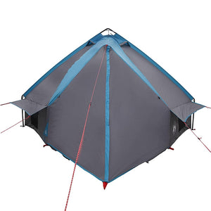 Tipi Zelt für 6 Personen, Blau/Grau