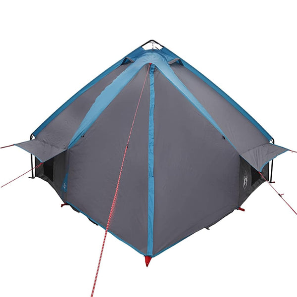 Tipi Zelt für 6 Personen, Blau/Grau