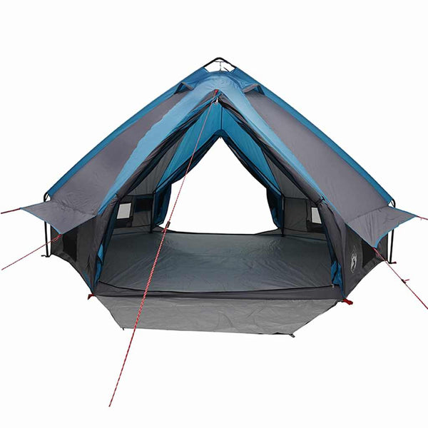 Tipi Zelt für 6 Personen, Blau/Grau