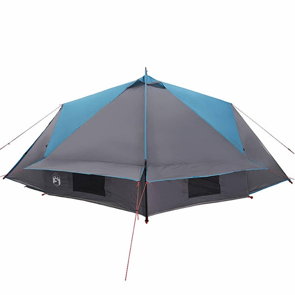 Tipi Zelt für 6 Personen, Blau/Grau