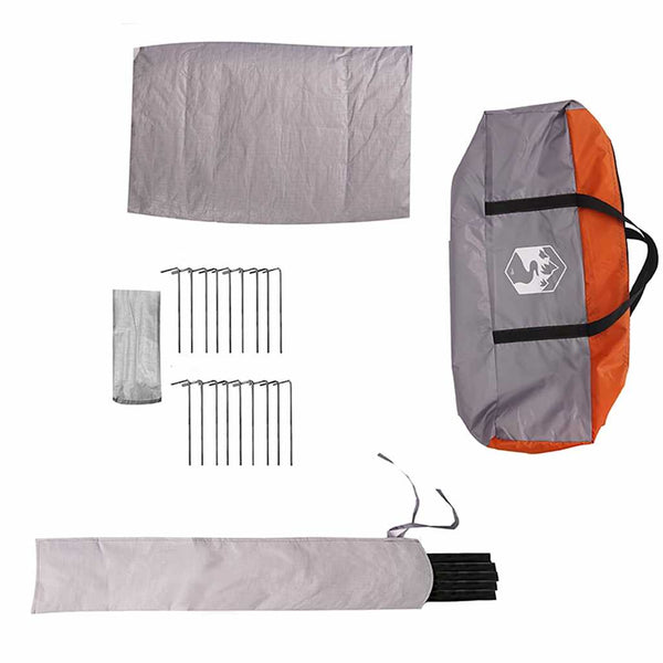 Tipi Zelt für 6 Personen Grau/Orange