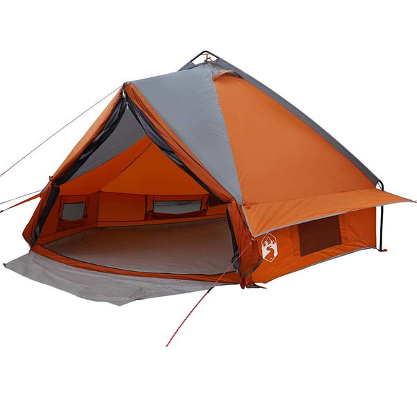 Tipi Zelt für 6 Personen Grau/Orange