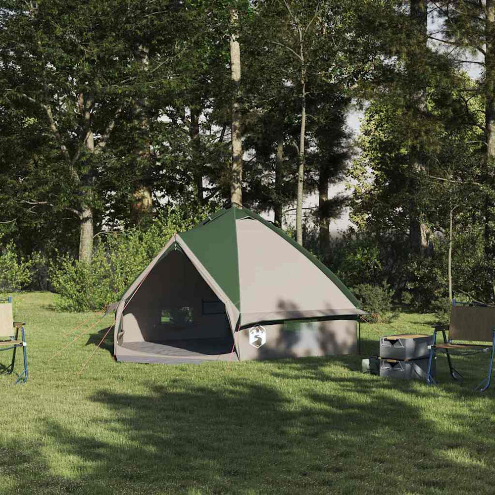 Tipi Zelt für 4 Personen, Grün/Grau