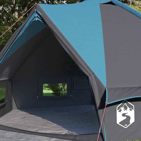 4-Personen Teepee Zelt Blau/Grau