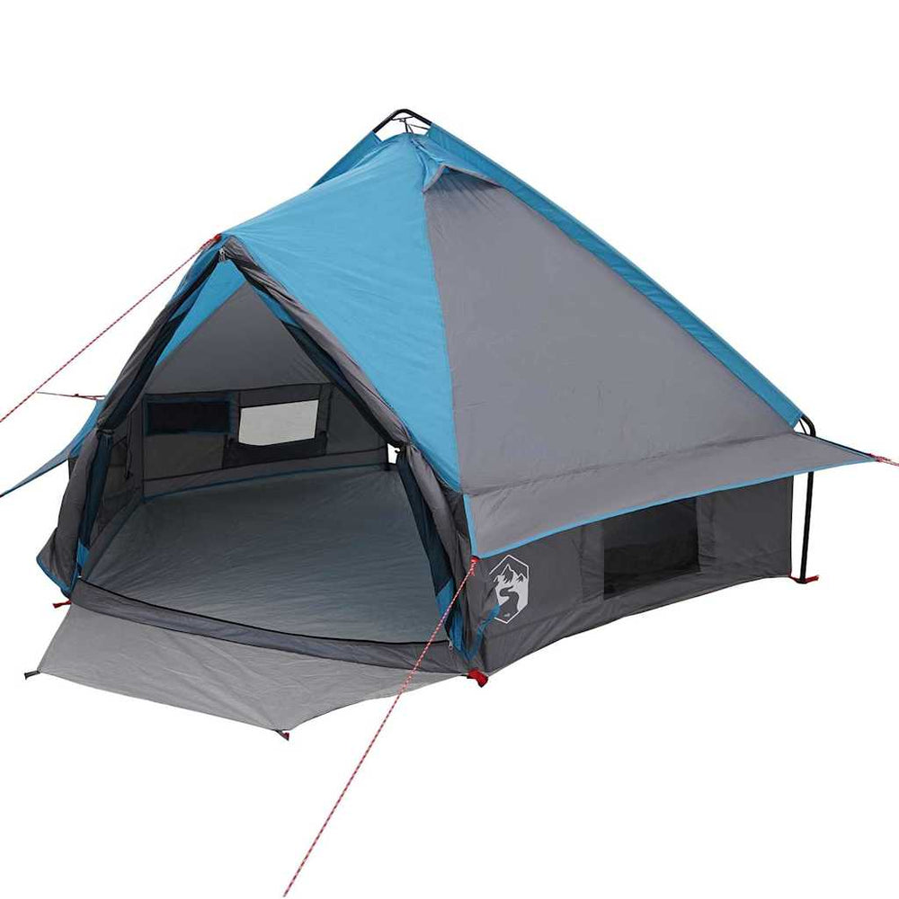 4-Personen Teepee Zelt Blau/Grau