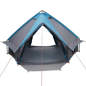 4-Personen Teepee Zelt Blau/Grau
