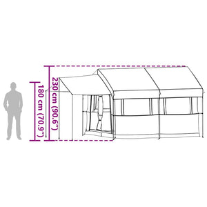 4-Personen Familienzelt Grün/Weiß