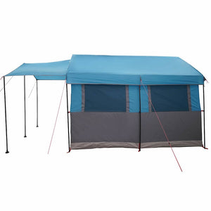 4-Personen Familienzelt Blau/Grau