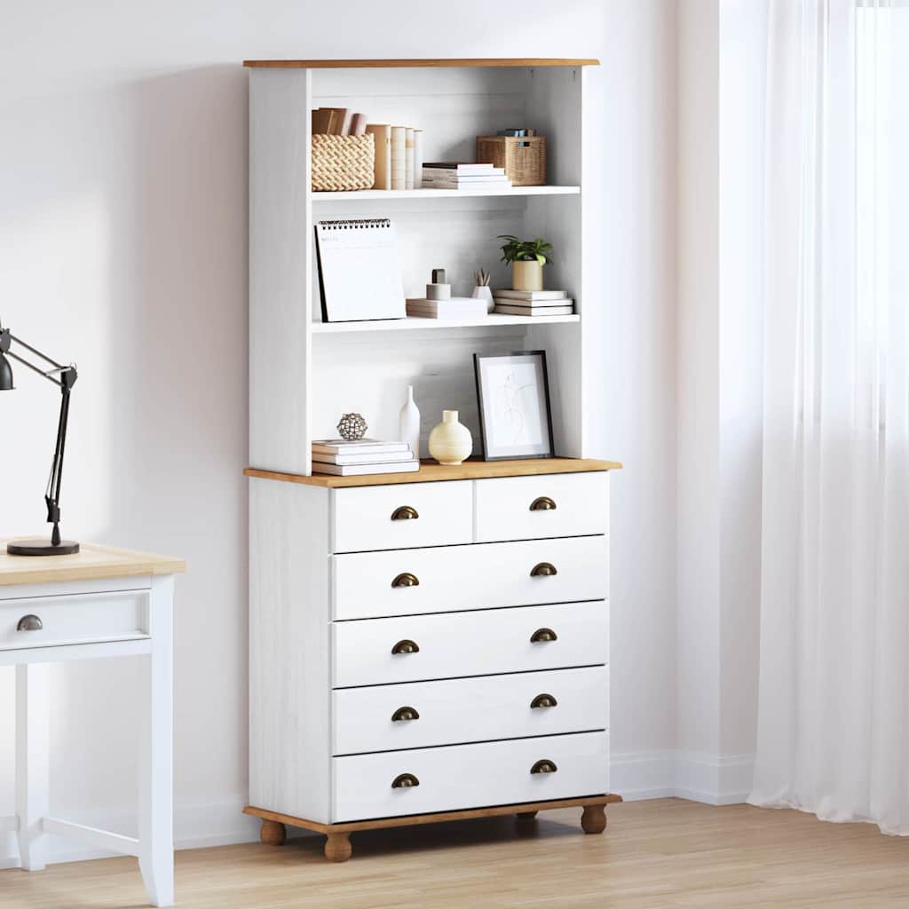 Weißer Kiefernholz Hutch, 91 cm