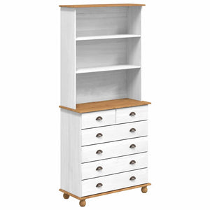 Weißer Kiefernholz Hutch, 91 cm