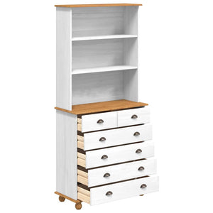 Weißer Kiefernholz Hutch, 91 cm