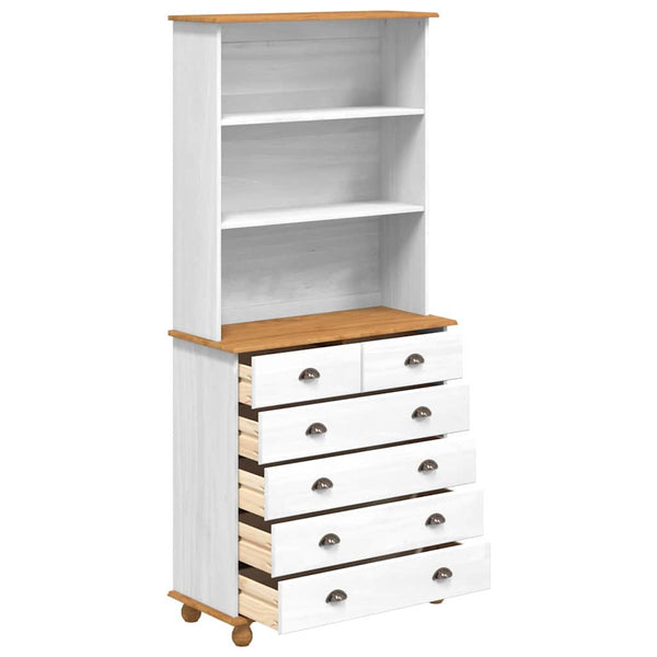 Weißer Kiefernholz Hutch, 91 cm