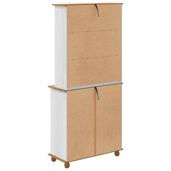 Weißer Kiefernholz Hutch, 91 cm