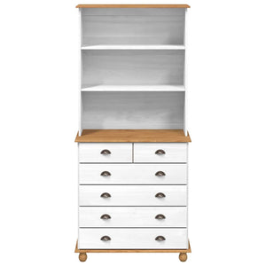 Weißer Kiefernholz Hutch, 91 cm