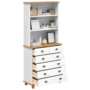 Weißer Kiefernholz Hutch, 91 cm