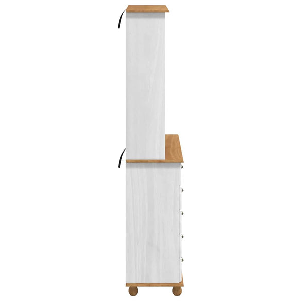 Weißer Kiefernholz Hutch, 91 cm