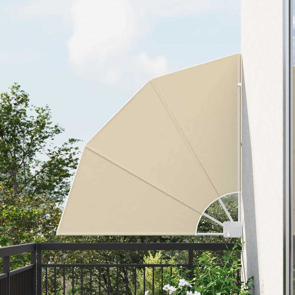 vidaXL Brise-vue de balcon Beige 115 x 115 cm Polyester