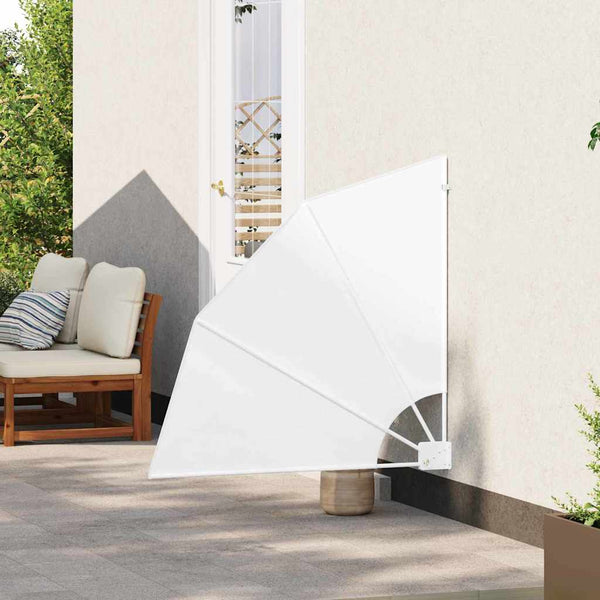 Weißer Balkon Sichtschutz Polyester 115x115cm