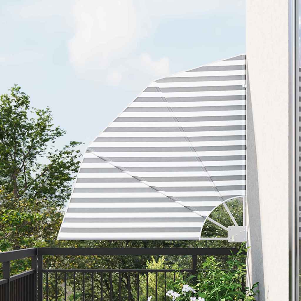 vidaXL Brise-vue de balcon anthracite et blanc 115 x 115 cm Polyester