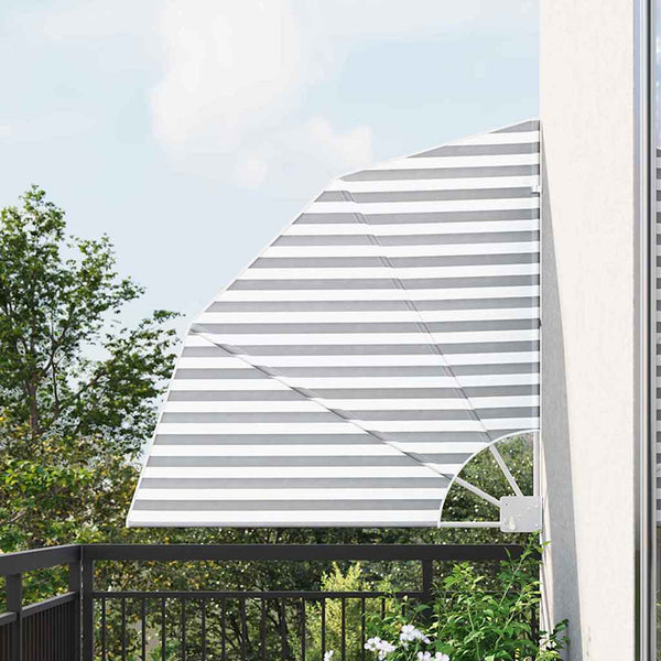 vidaXL Brise-vue de balcon anthracite et blanc 115 x 115 cm Polyester
