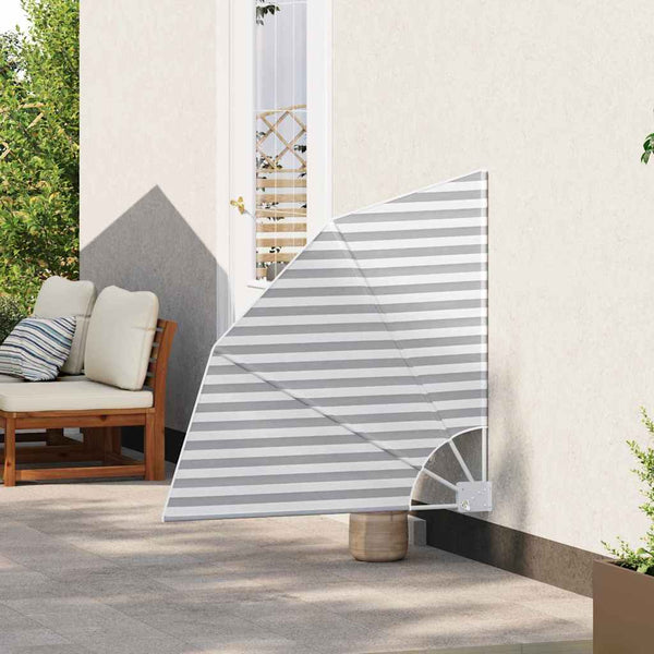 vidaXL Brise-vue de balcon anthracite et blanc 115 x 115 cm Polyester