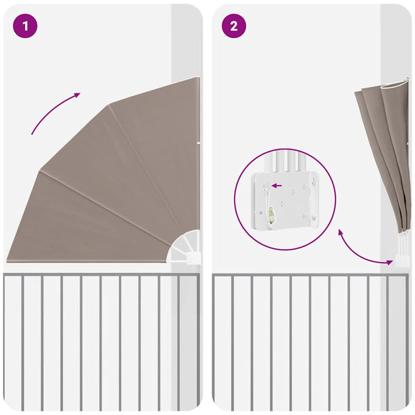 vidaXL Brise-vue de balcon taupe 160 x 160 cm polyester