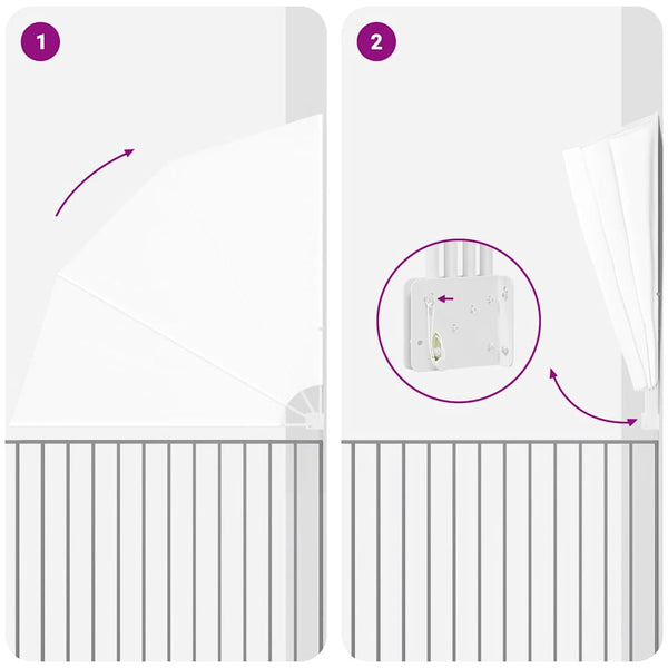 vidaXL Brise-vue de balcon blanc 210 x 210 cm polyester
