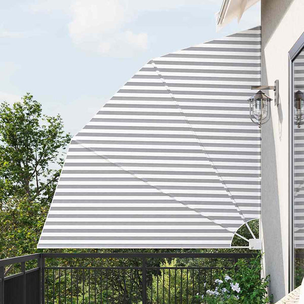 vidaXL Brise-vue de balcon anthracite et blanc 210 x 210 cm polyester