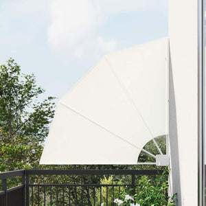 vidaXL Brise-vue de balcon Crème 115 x 115 cm Polyester