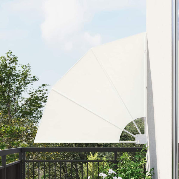 vidaXL Brise-vue de balcon Crème 115 x 115 cm Polyester