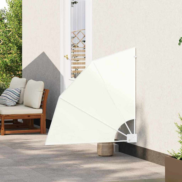 vidaXL Brise-vue de balcon Crème 115 x 115 cm Polyester