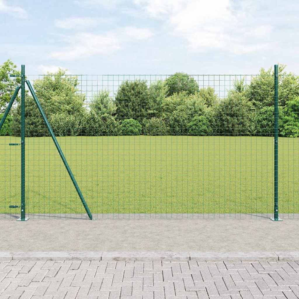 Grüne Zaunpfosten, 7 Stk. Stahl