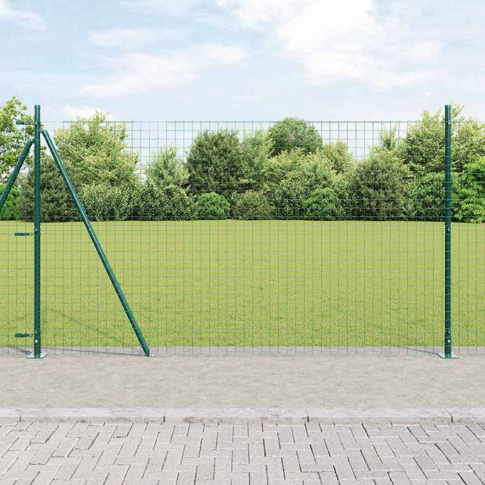 Zaunpfosten Grün Stahl 13 Stk