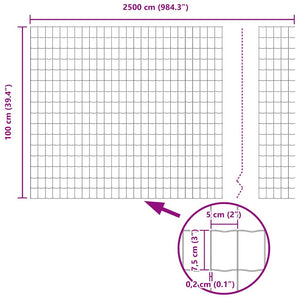 Eurozaun 1x25 m PVC-beschichtetes Eisen