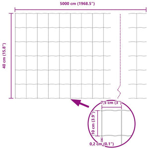 Eurozaun 0,4 x 50 m PVC-beschichtet