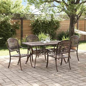 Bronze Aluminium Garten Essgruppe 5-teilig