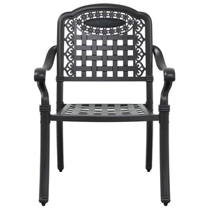 Garten Essgruppe 5-teilig Schwarz Aluminium