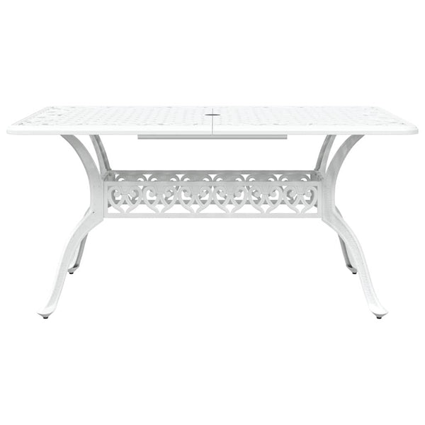 Weiße Aluminium Garten Essgruppe 5-teilig