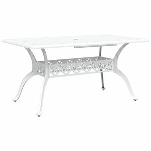 Garten Essgruppe 7-teilig Weiß Aluminium