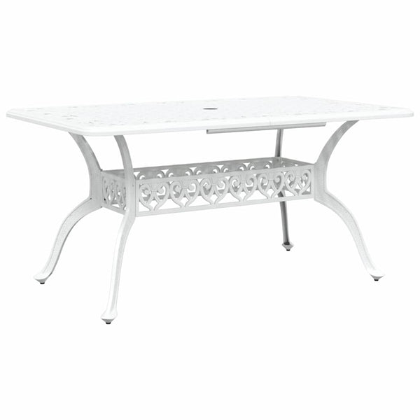 Garten Essgruppe 7-teilig Weiß Aluminium