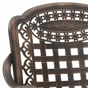 Gartentisch Set 3-teilig Bronze
