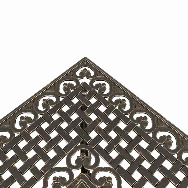Gartentisch Set 3-teilig Bronze
