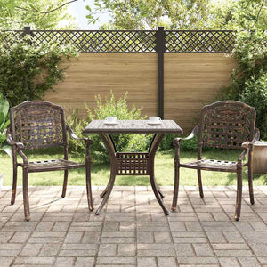 Gartentisch Set 3-teilig Bronze
