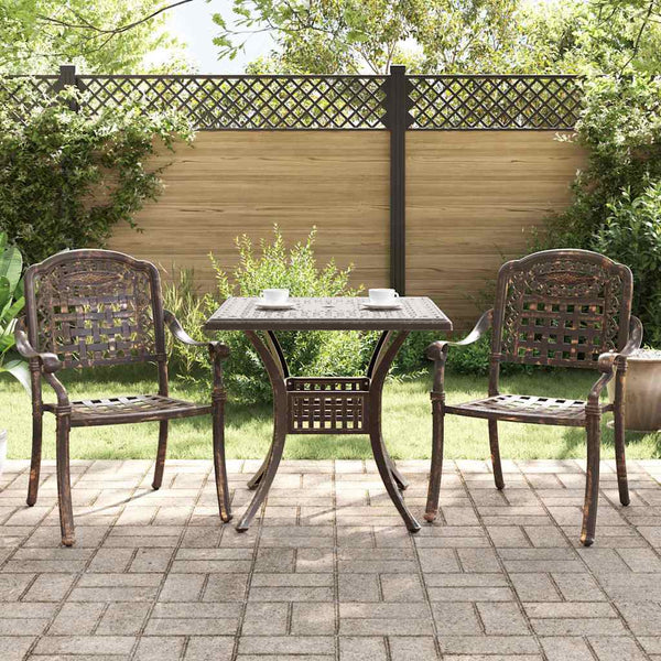 Gartentisch Set 3-teilig Bronze