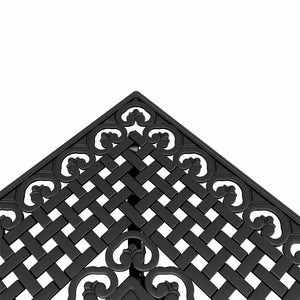 Gartentisch Set 3-teilig Gussaluminium Schwarz